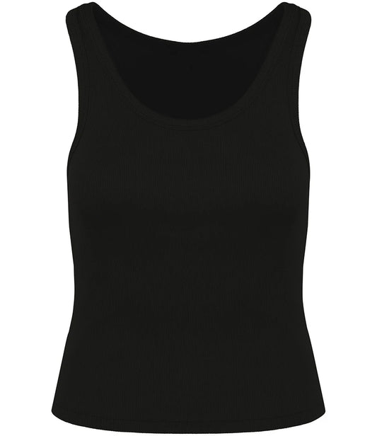 Native Spirit NS344 Ladies Ribbed Tank Top in Black