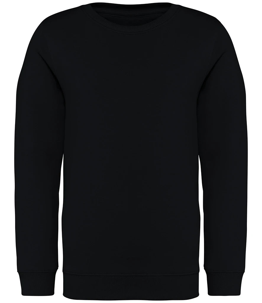 Native Spirit NS403 Native Spirit Kids Crew Neck Sweatshirt in Black
