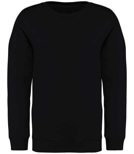 Native Spirit NS403 Native Spirit Kids Crew Neck Sweatshirt in Black