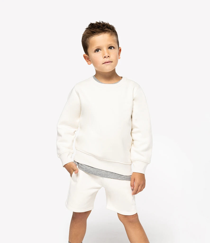 Native Spirit NS403 Native Spirit Kids Crew Neck Sweatshirt in Ivory