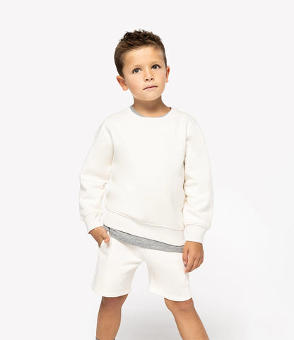 Native Spirit NS403 Native Spirit Kids Crew Neck Sweatshirt in Ivory