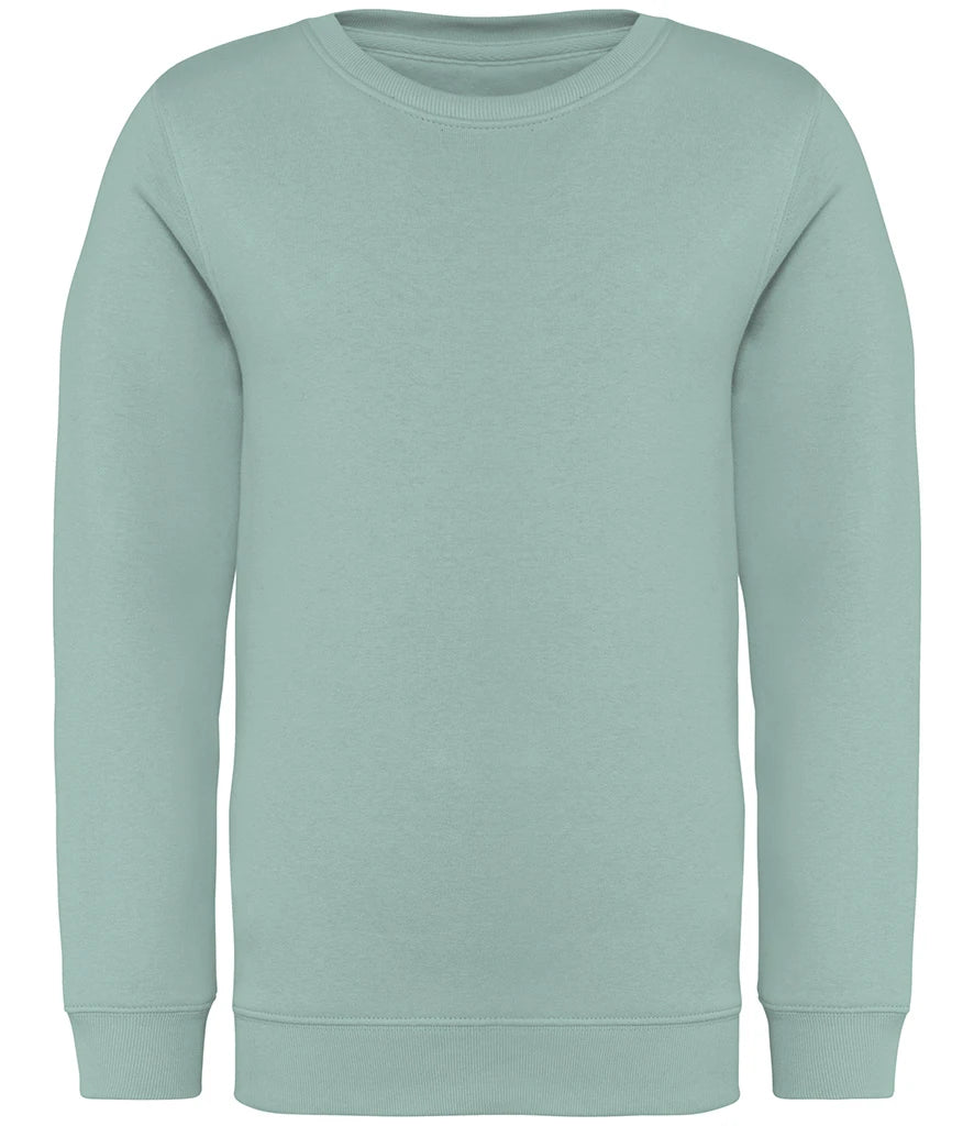 Native Spirit NS403 Native Spirit Kids Crew Neck Sweatshirt in Jade Green