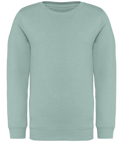 Native Spirit NS403 Native Spirit Kids Crew Neck Sweatshirt in Jade Green