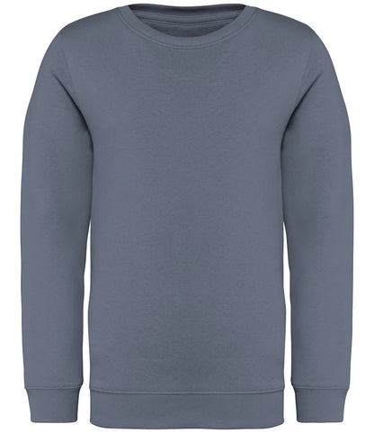 Native Spirit NS403 Native Spirit Kids Crew Neck Sweatshirt in Mineral Grey
