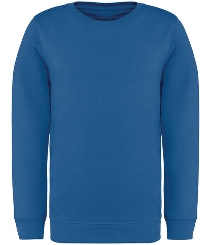 Native Spirit NS403 Native Spirit Kids Crew Neck Sweatshirt in Sea Blue