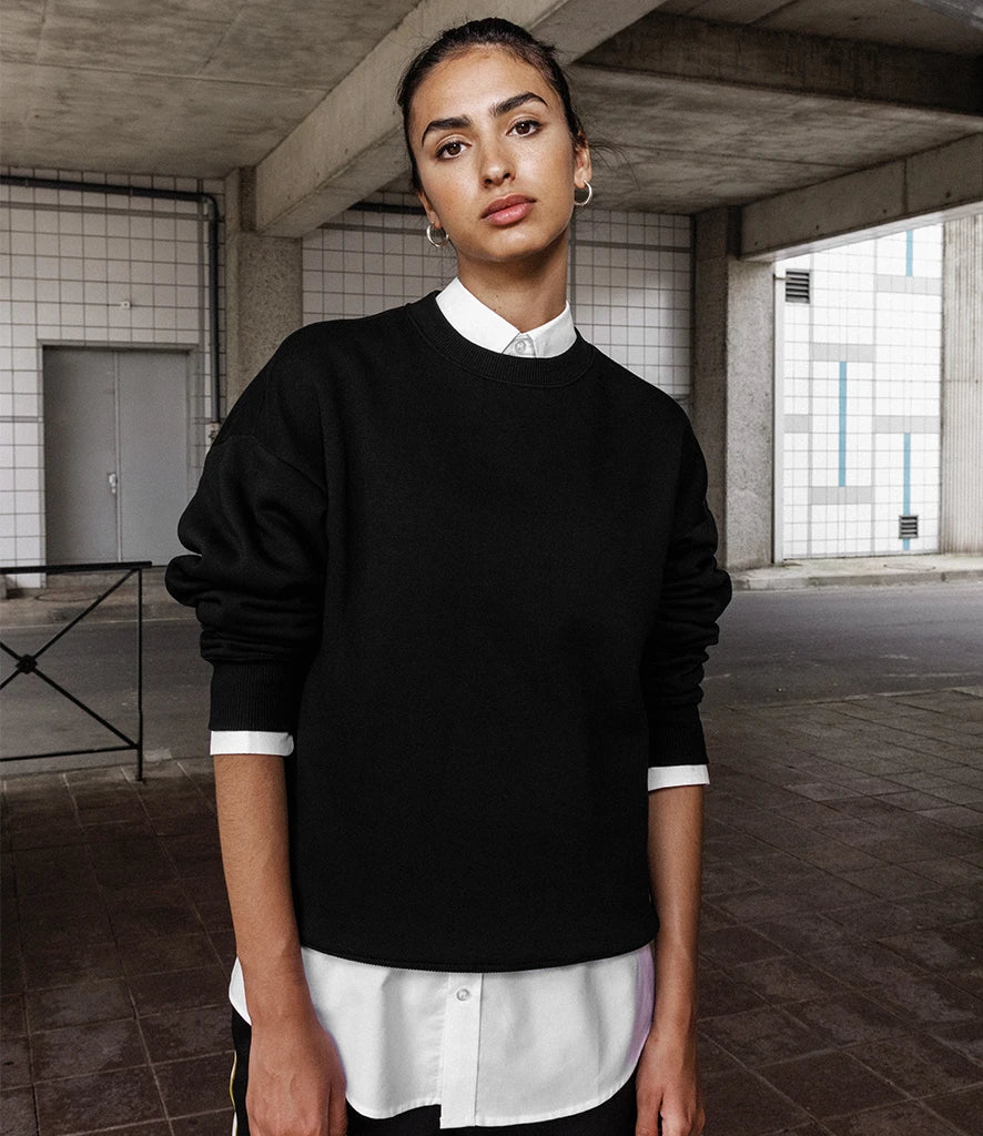 Native Spirit NS407 Native Spirit Unisex Oversized Sweatshirt in Black