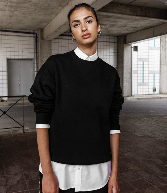 Native Spirit NS407 Native Spirit Unisex Oversized Sweatshirt in Black