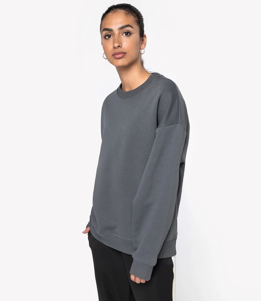 Native Spirit NS407 Native Spirit Unisex Oversized Sweatshirt in Iron Grey