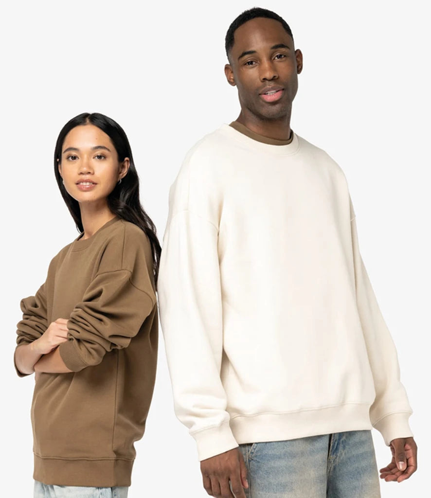 Native Spirit NS407 Native Spirit Unisex Oversized Sweatshirt in Ivory