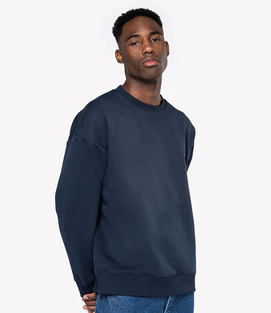 Native Spirit NS407 Native Spirit Unisex Oversized Sweatshirt in Navy