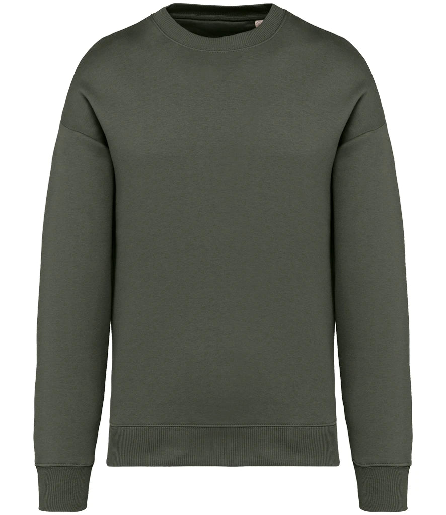 Native Spirit NS407 Native Spirit Unisex Oversized Sweatshirt in Organic Khaki