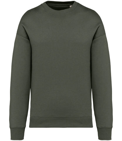 Native Spirit NS407 Native Spirit Unisex Oversized Sweatshirt in Organic Khaki
