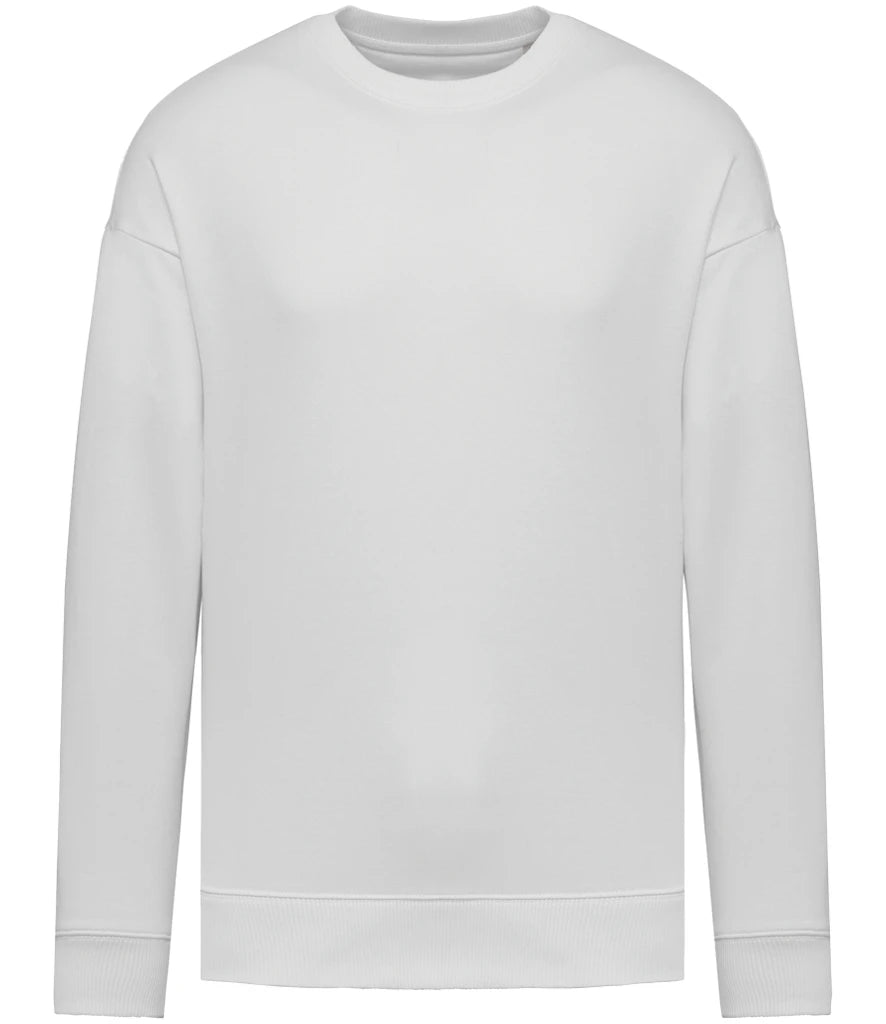 Native Spirit NS407 Native Spirit Unisex Oversized Sweatshirt in White