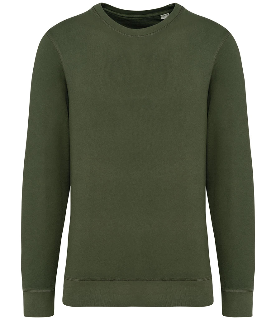 Native Spirit NS414 Native Spirit Unisex Terry 280 Sweatshirt in Washed Organic Khaki