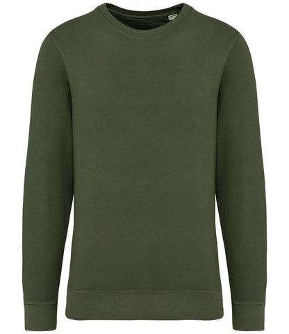 Native Spirit NS414 Native Spirit Unisex Terry 280 Sweatshirt in Washed Organic Khaki