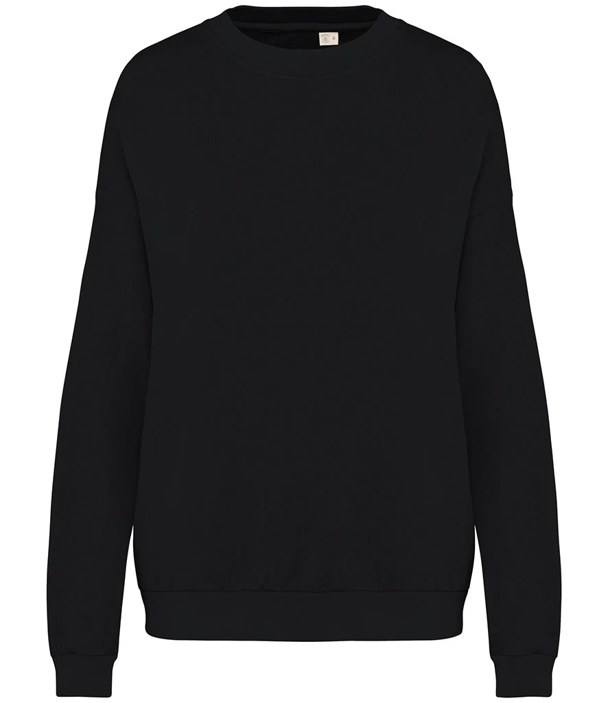 Native Spirit NS415 Native Spirit Unisex Terry 280 Oversized Sweatshirt in Washed Black