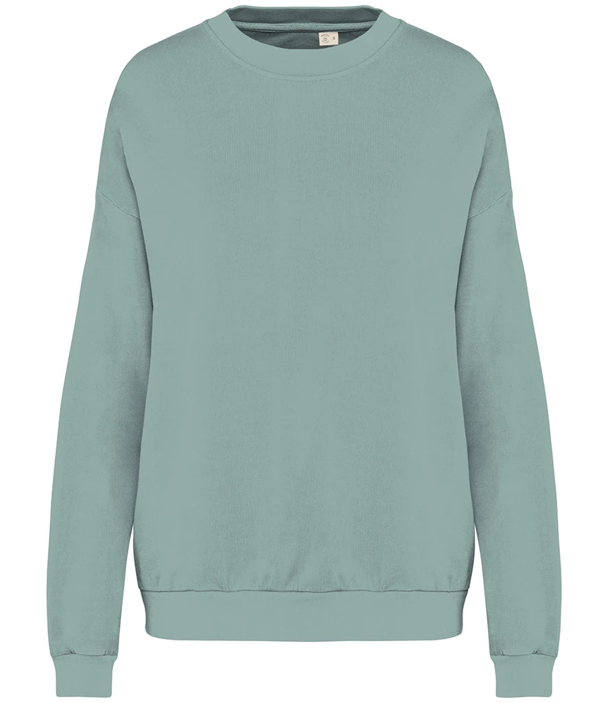 Native Spirit NS415 Native Spirit Unisex Terry 280 Oversized Sweatshirt in Washed Jade Green