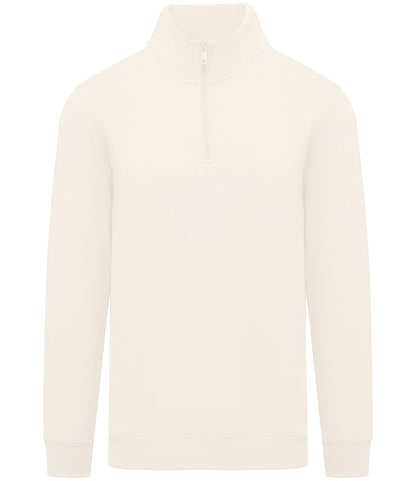 Native Spirit NS428 Native Spirit 1/4 Zip Sweatshirt in Ivory