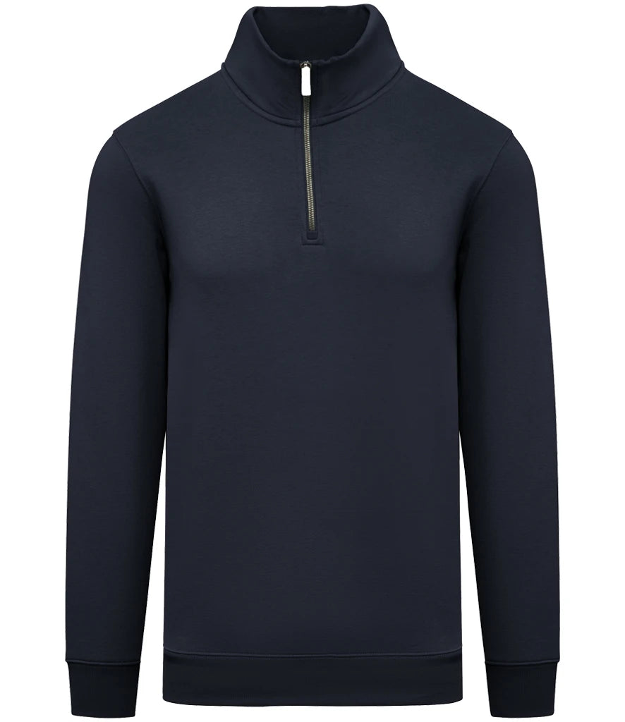 Native Spirit NS428 Native Spirit 1/4 Zip Sweatshirt in Navy