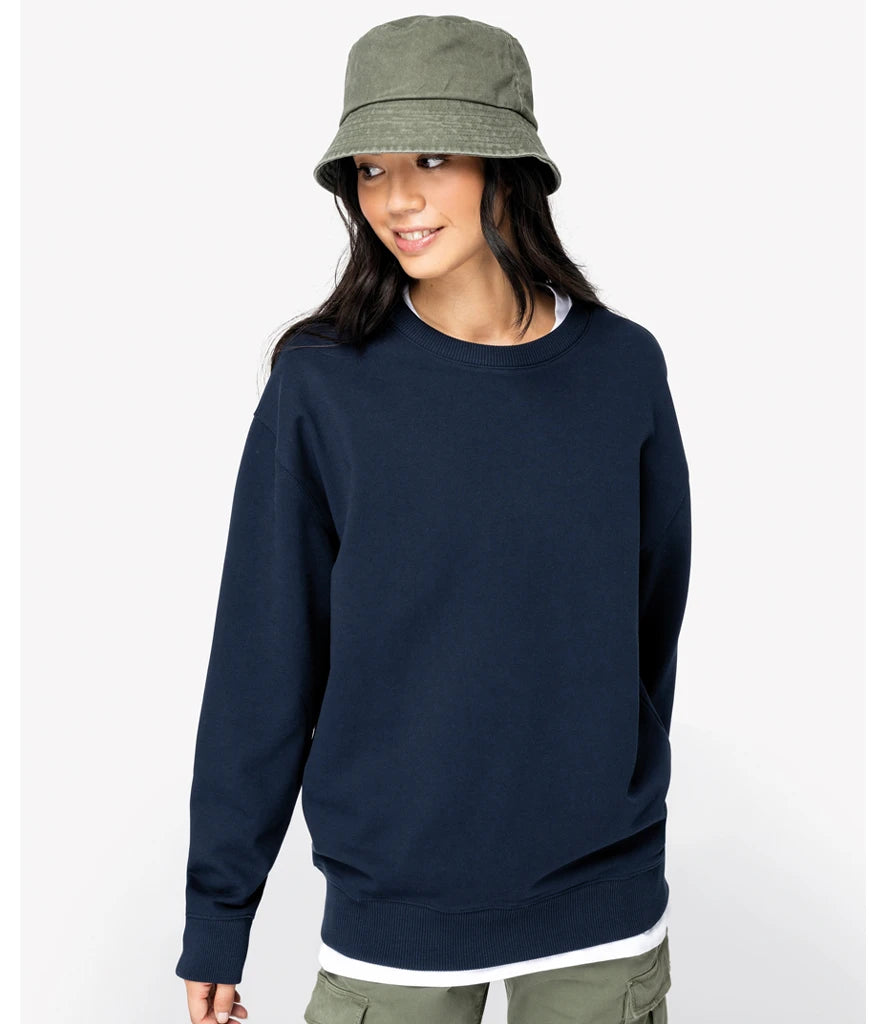 Native Spirit NS430 Native Spirit Unisex French Terry Crew Neck Sweatshirt in Navy