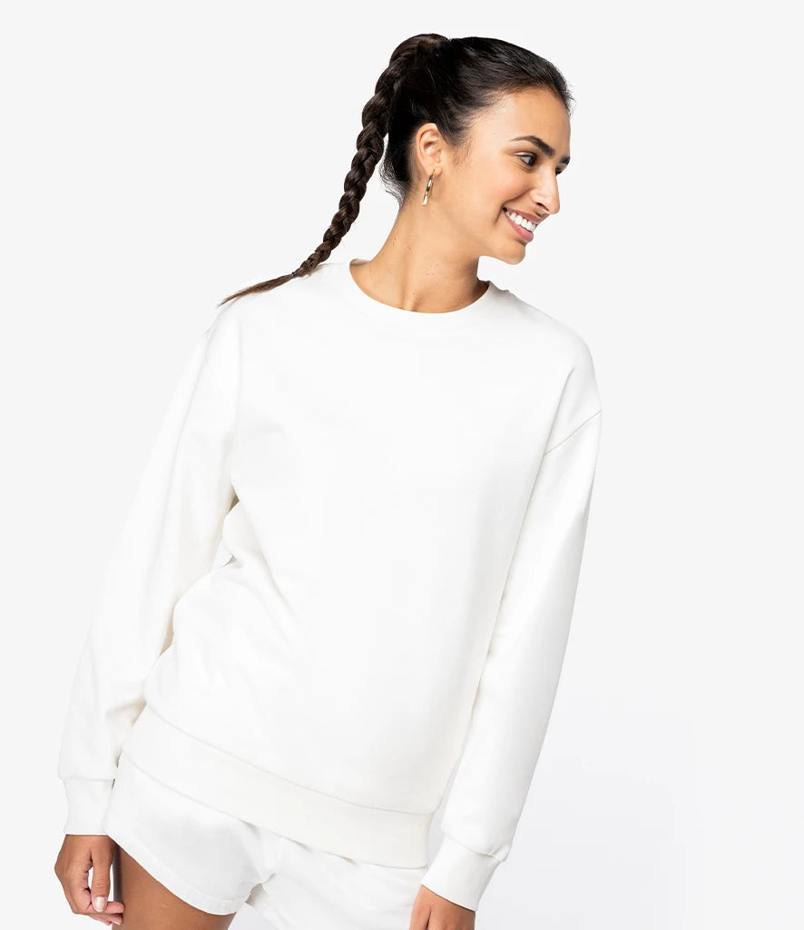 Native Spirit NS435 Native Spirit Unisex Crew Neck Sweatshirt in Ivory