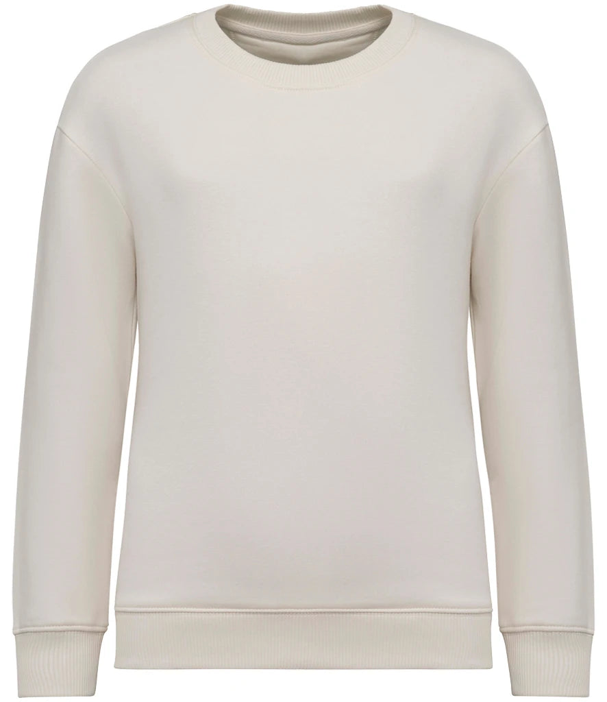 Native Spirit NS437 Native Spirit Kids Oversized Round Neck Sweatshirt in Ivory