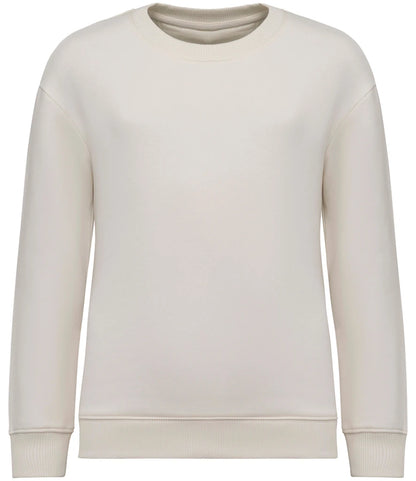 Native Spirit NS437 Native Spirit Kids Oversized Round Neck Sweatshirt in Ivory