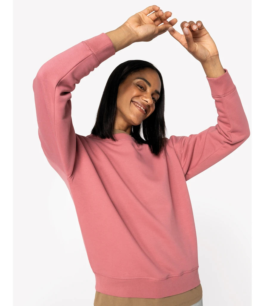 Native Spirit NS439 Native Spirit Ladies Crew Neck Sweatshirt in Antique Rose