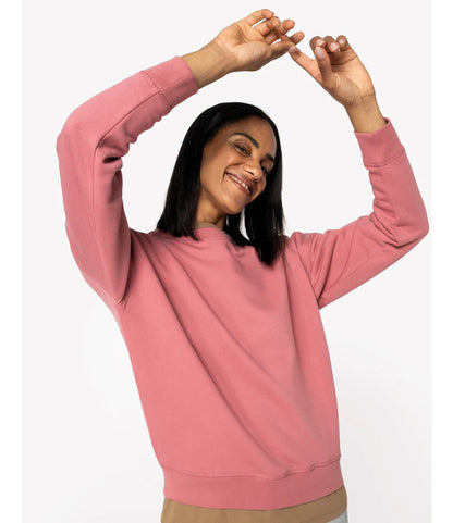 Native Spirit NS439 Native Spirit Ladies Crew Neck Sweatshirt in Antique Rose
