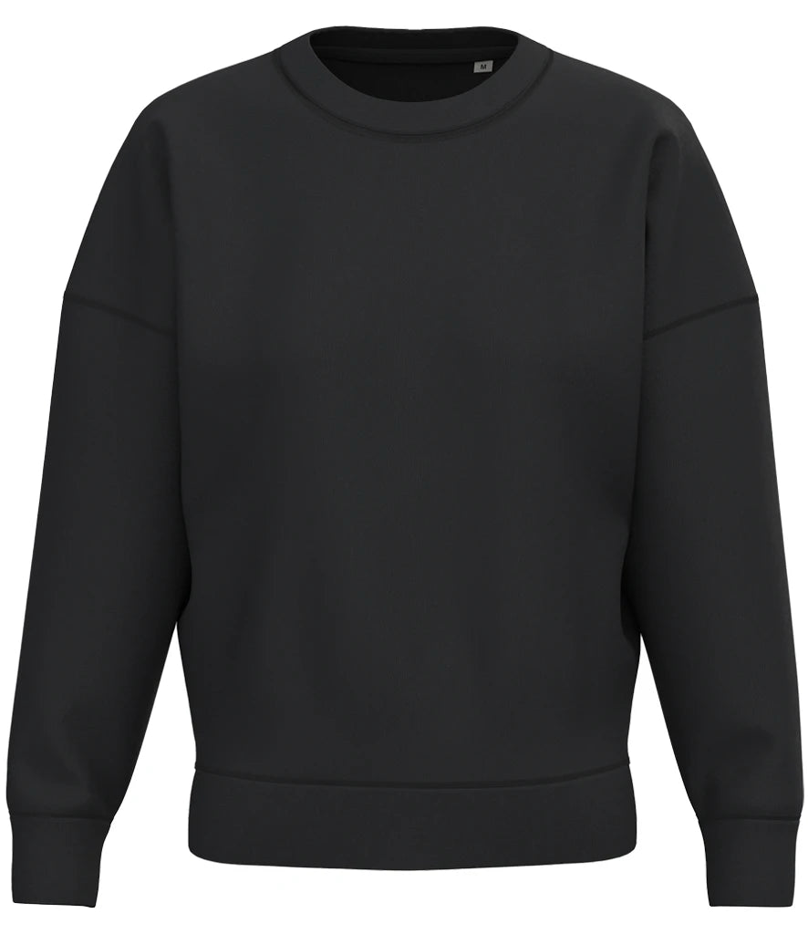Native Spirit NS439 Native Spirit Ladies Crew Neck Sweatshirt in Black