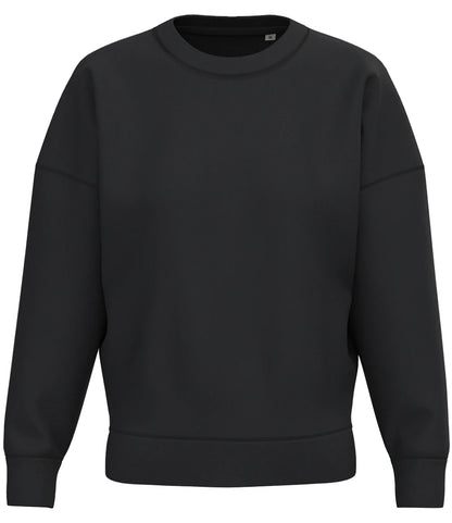 Native Spirit NS439 Native Spirit Ladies Crew Neck Sweatshirt in Black