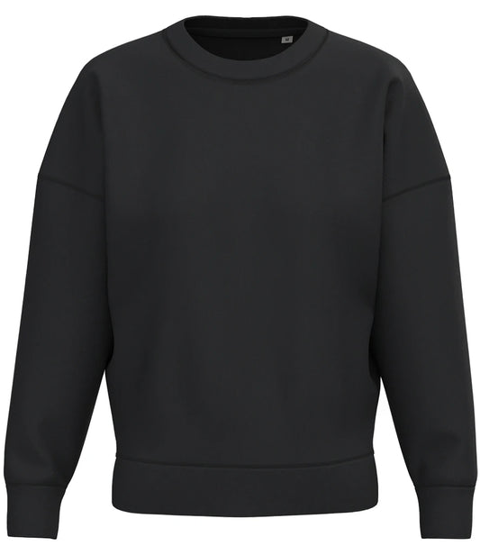 Native Spirit NS439 Native Spirit Ladies Crew Neck Sweatshirt in Black