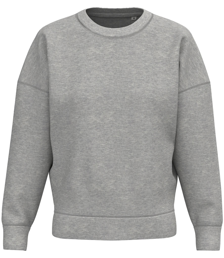 Native Spirit NS439 Native Spirit Ladies Crew Neck Sweatshirt in Moon Grey Heather