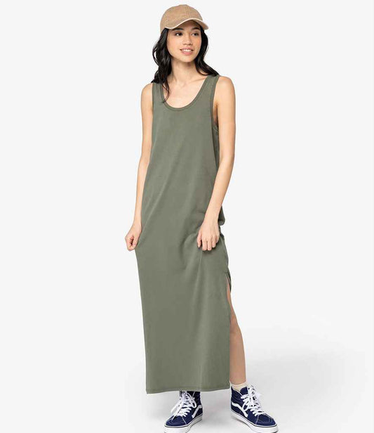 Native Spirit NS5012 Ladies Jersey Washed Dress in Washed Organic Khaki