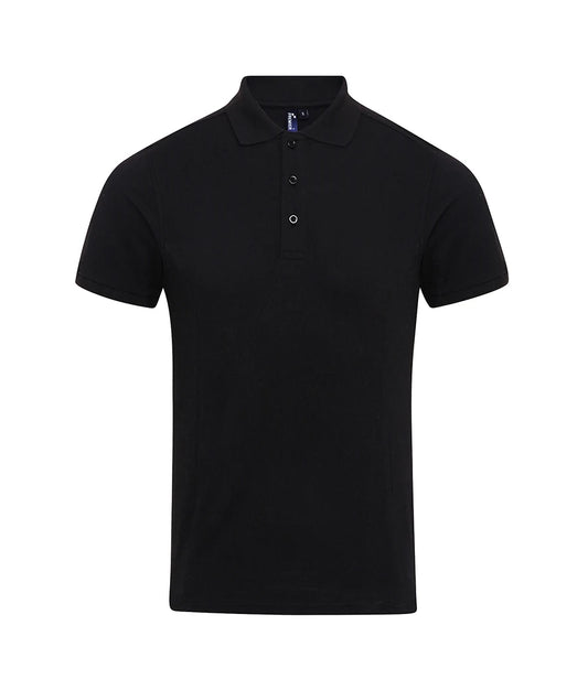 Premier PR630 Coolchecker Plus Piqué Polo Shirt in Black