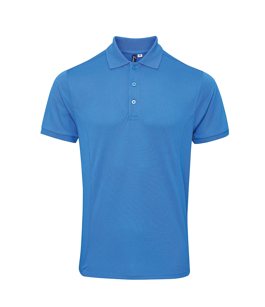 Premier PR630 Coolchecker Plus Piqué Polo Shirt in Sapphire Blue