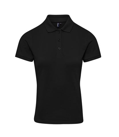 Premier PR632 Ladies Coolchecker Plus Piqué Polo Shirt in Black
