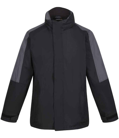 Regatta RG085 Defender III Jacket in Black/Seal Grey