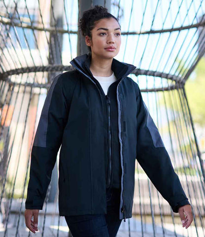 Regatta RG086 Ladies Defender III Jacket in Black/Seal Grey
