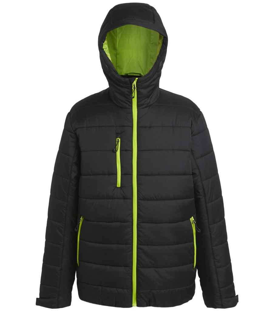 Regatta RG444 Navigate Thermal Jacket in Black/Lime Green