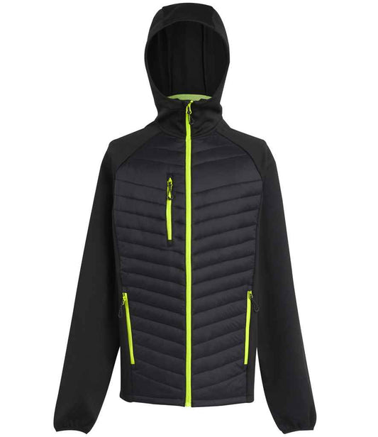 Regatta RG446 Navigate Hybrid Jacket in Black/Lime Green