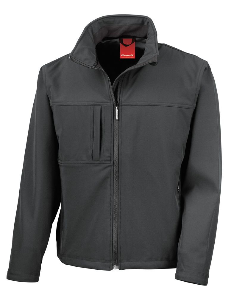 Result RS121M classic softshell jacket in black