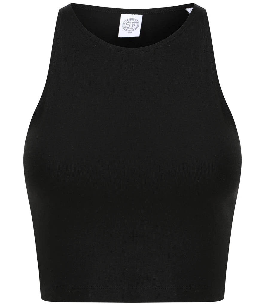 SF Clothing SK106 Ladies Cropped Top in Black