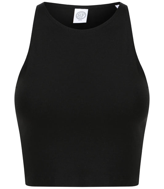 SF Clothing SK106 Ladies Cropped Top in Black
