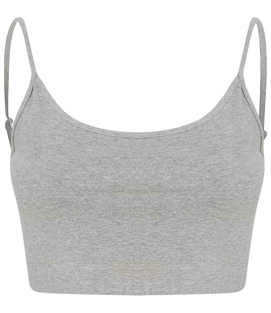 SF Clothing SK230 Ladies Cropped Cami Vest Top in Heather Grey