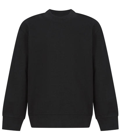 SF Clothing SM530 SF Clothing Kids Sustainable Fashion Curved Hem Sweatshirt in Black