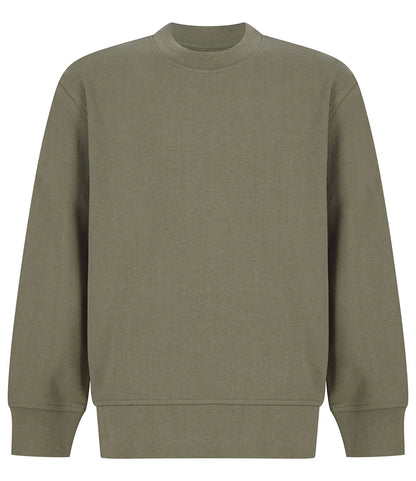 SF Clothing SM530 SF Clothing Kids Sustainable Fashion Curved Hem Sweatshirt in Khaki