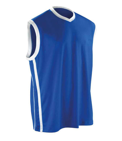 Spiro SR278M Basketball Top in Royal Blue/White