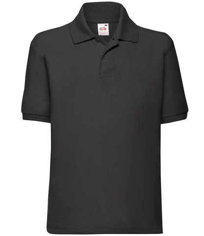 Fruit of the Loom SS11B kids polo in Black