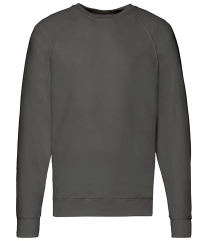 Fruit of the Loom SS120 Fruit of the Loom Lightweight Raglan Sweatshirt in Light Graphite